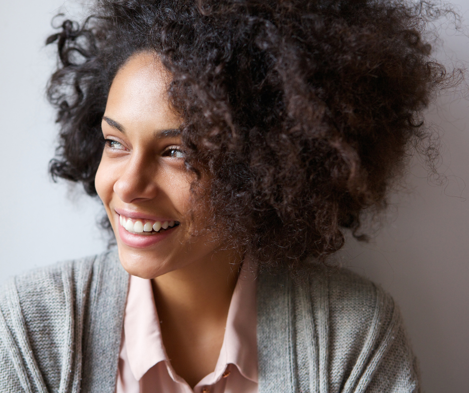 Woman who is confident because she knows how to lead.